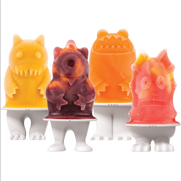 Tovolo Ice Pop Flexible Silicone Monster Freezer Molds, Set of 4 - Picture 3 of 8